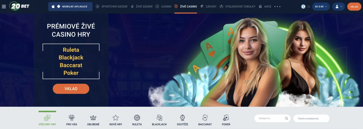 Live casino 20Bet