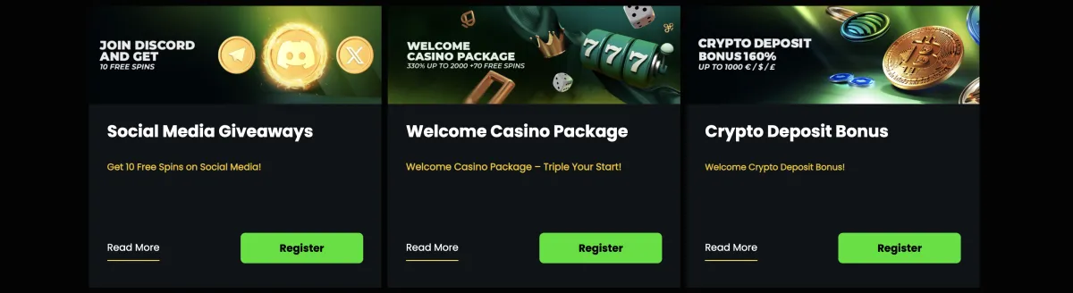 Bonuses at Velobet casino