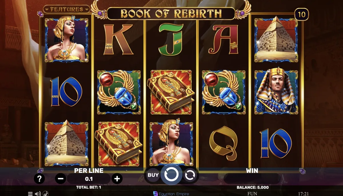 Book of Rebirth Spinomenal automat