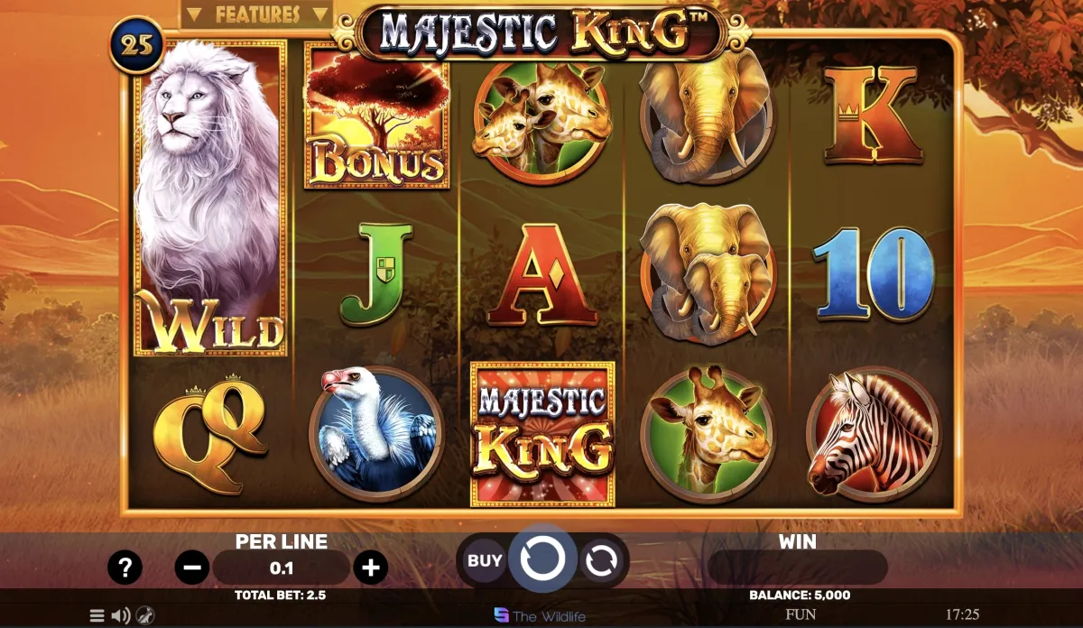 Spinomenal automat majestic king