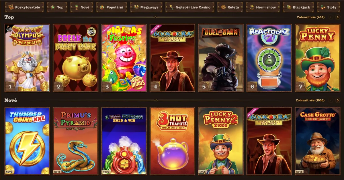 Fat Pirate casino game selection