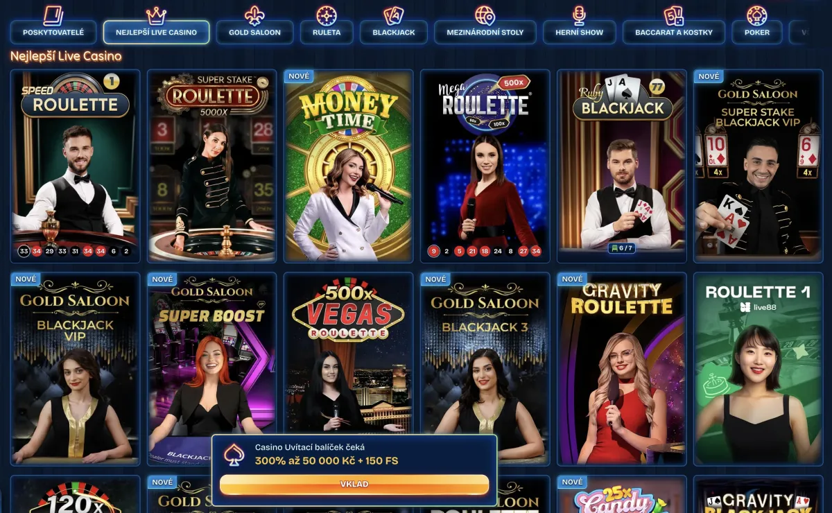 DudeSpin casino live casino game selection