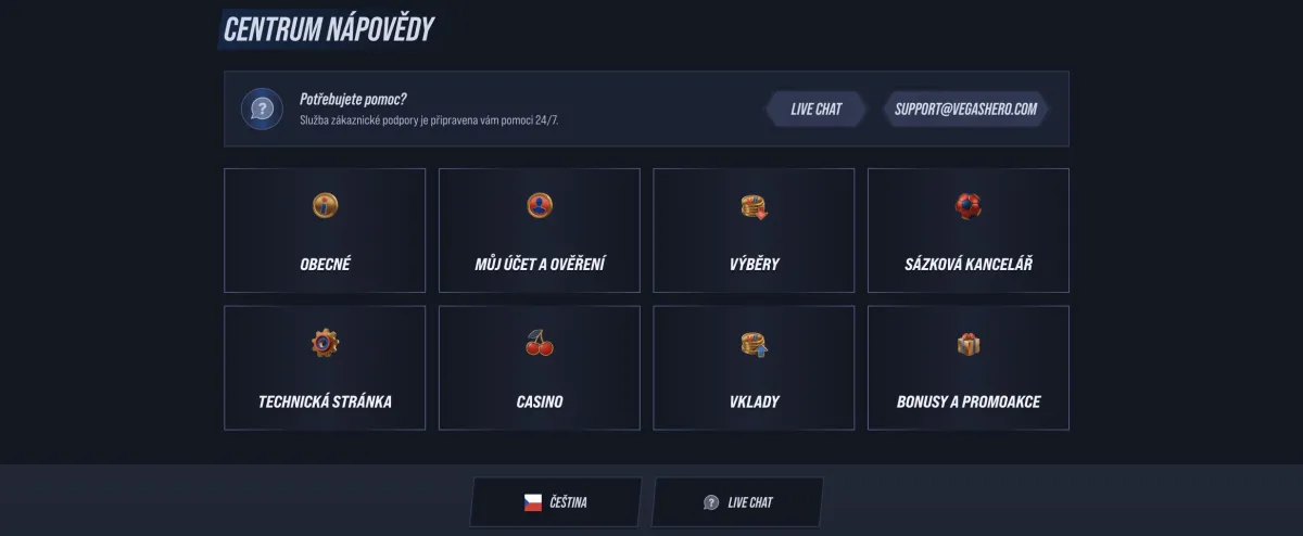 VegasHero customer support Help Center